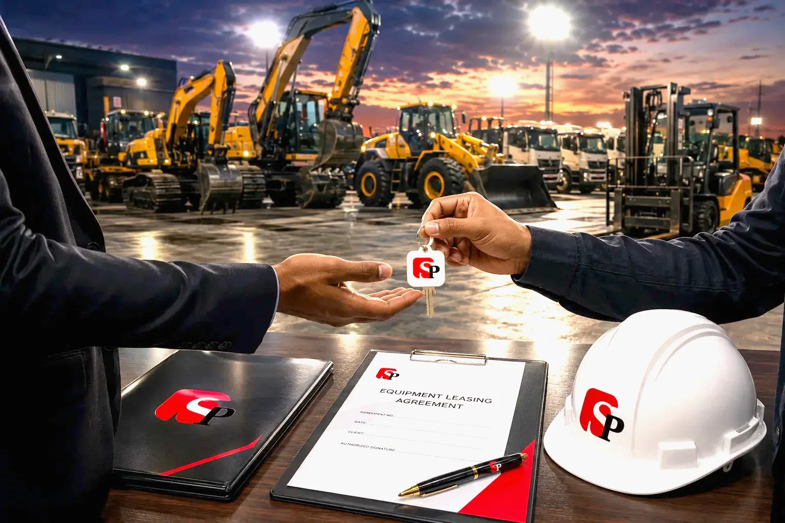Construction equipment prepared for mobilisation